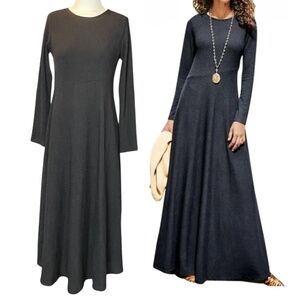 Soft Surroundings Newbury Maxi Dress in Ebony